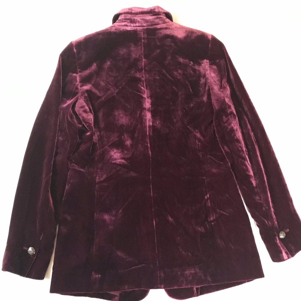 Etcetera Regency Velvet Blazer Jacket Plum Size 0 - Picture 3 of 8